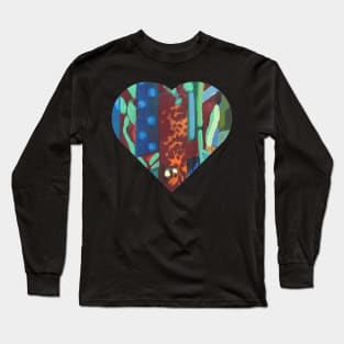 Abstract Garden Foliage Original Painting Long Sleeve T-Shirt